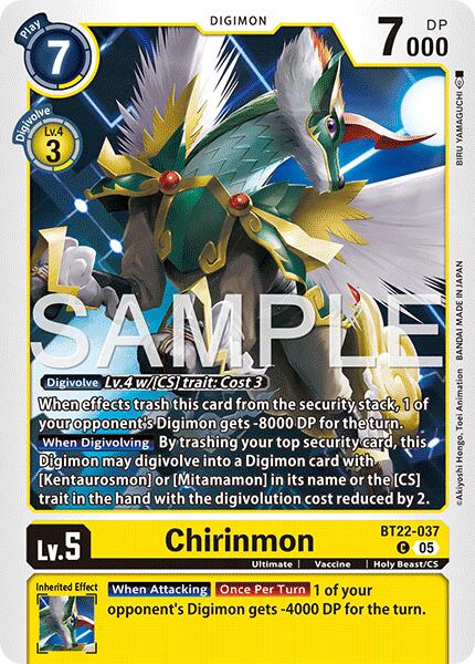 Chirinmon [BT22-037] [Cyber Eden] | Game Grid - Logan