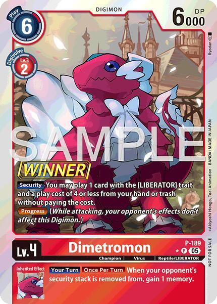 Dimetromon [P-189] (Store Tournament 2025 Vol.3 Winner Pack) [Promotional Cards] | Game Grid - Logan