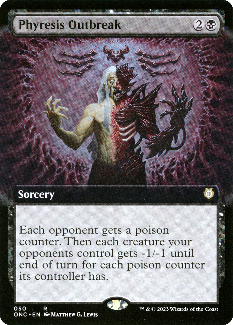 Phyresis Outbreak (Extended Art) [Phyrexia: All Will Be One Commander] | Game Grid - Logan