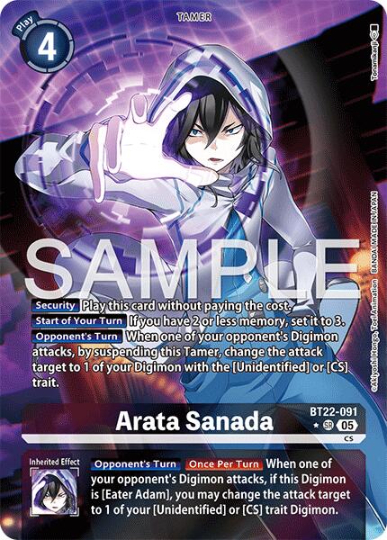 Arata Sanada [BT22-091] (Alternate Art) [Cyber Eden] | Game Grid - Logan