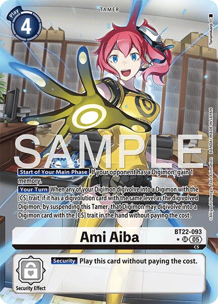 Ami Aiba [BT22-093] (Alternate Art) [Cyber Eden] | Game Grid - Logan