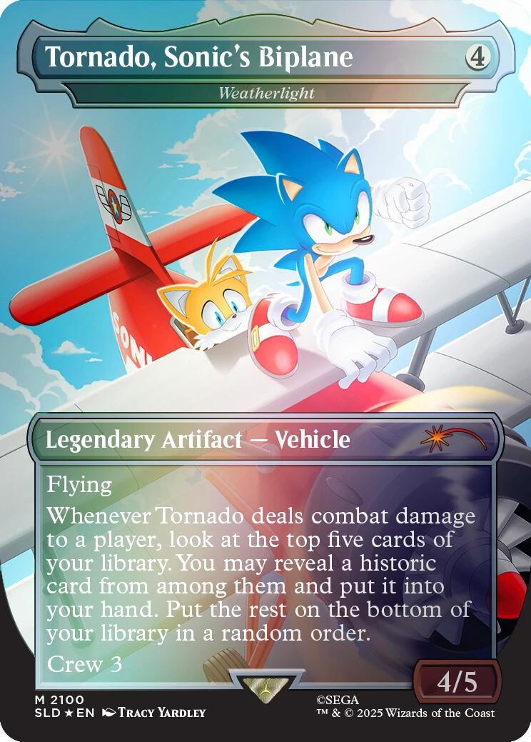Tornado, Sonic's Biplane - Weatherlight (Rainbow Foil) [Secret Lair Drop Series] | Game Grid - Logan