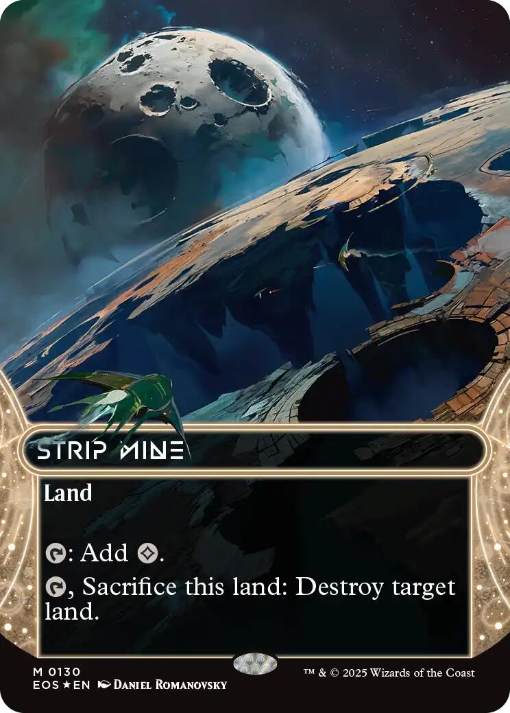 Stripe Mine (0130) (Borderless) (Galaxy Foil) [Edge of Eternities: Stellar Sights] | Game Grid - Logan