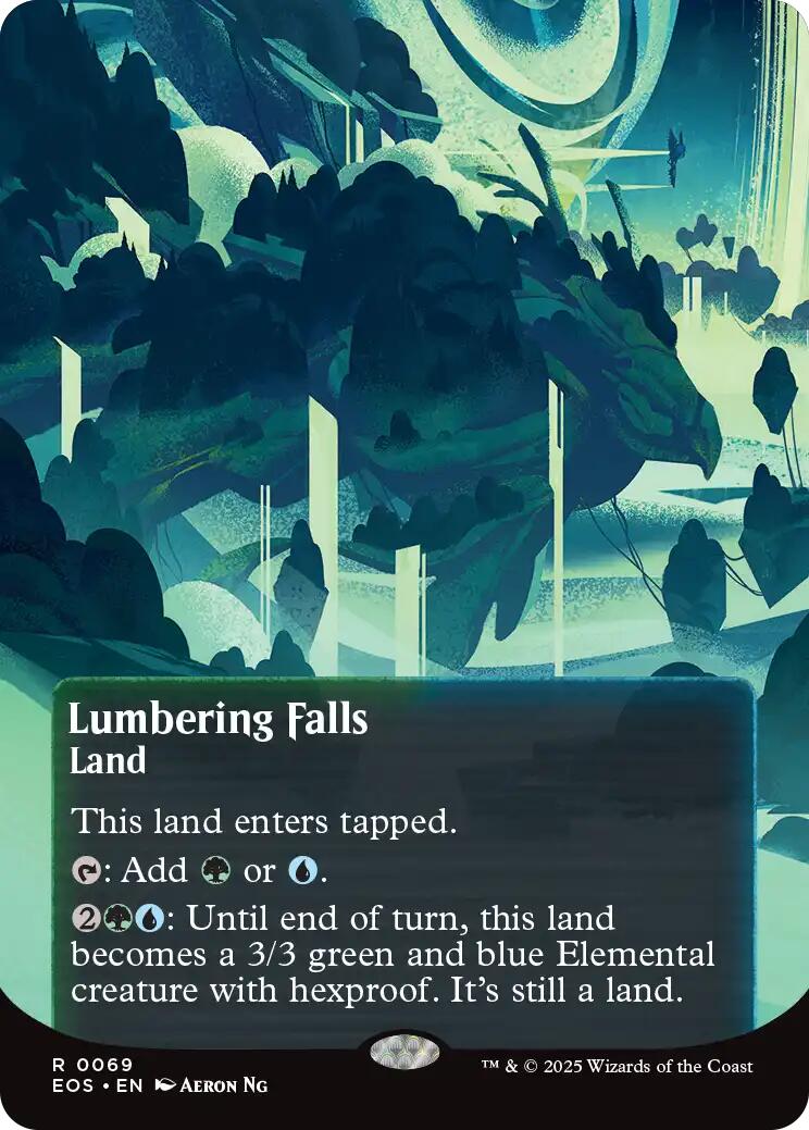 Lumbering Falls (0069) (Borderless) [Edge of Eternities: Stellar Sights] | Game Grid - Logan