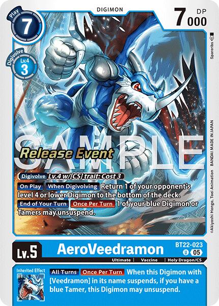 AeroVeedramon [BT22-023] [Cyber Eden Release Event Cards] | Game Grid - Logan