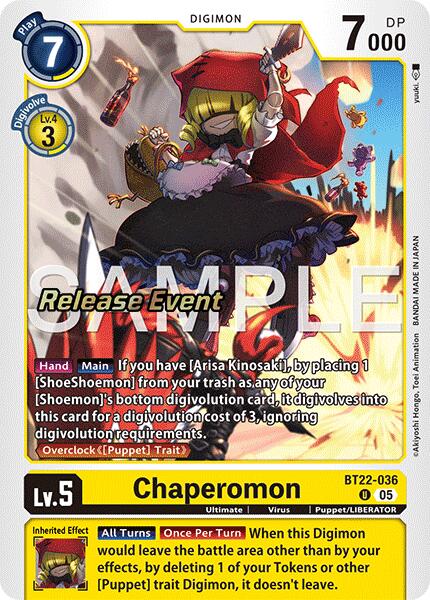 Chaperomon [BT22-036] [Cyber Eden Release Event Cards] | Game Grid - Logan