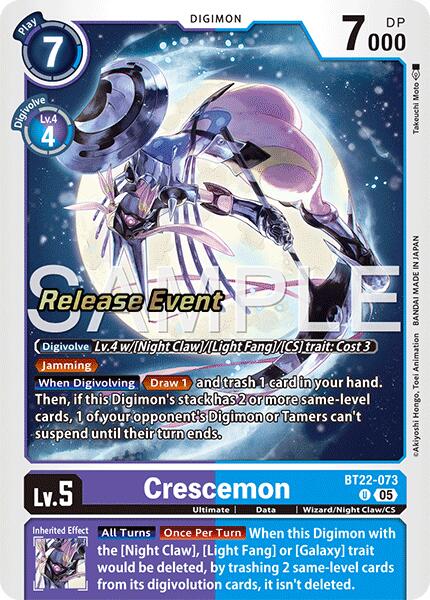 Crescemon [BT22-073] [Cyber Eden Release Event Cards] | Game Grid - Logan