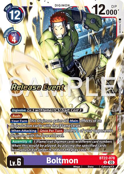 Boltmon [BT22-078] [Cyber Eden Release Event Cards] | Game Grid - Logan