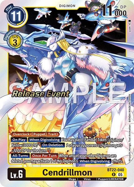 Cendrillmon [BT22-040] [Cyber Eden Release Event Cards] | Game Grid - Logan