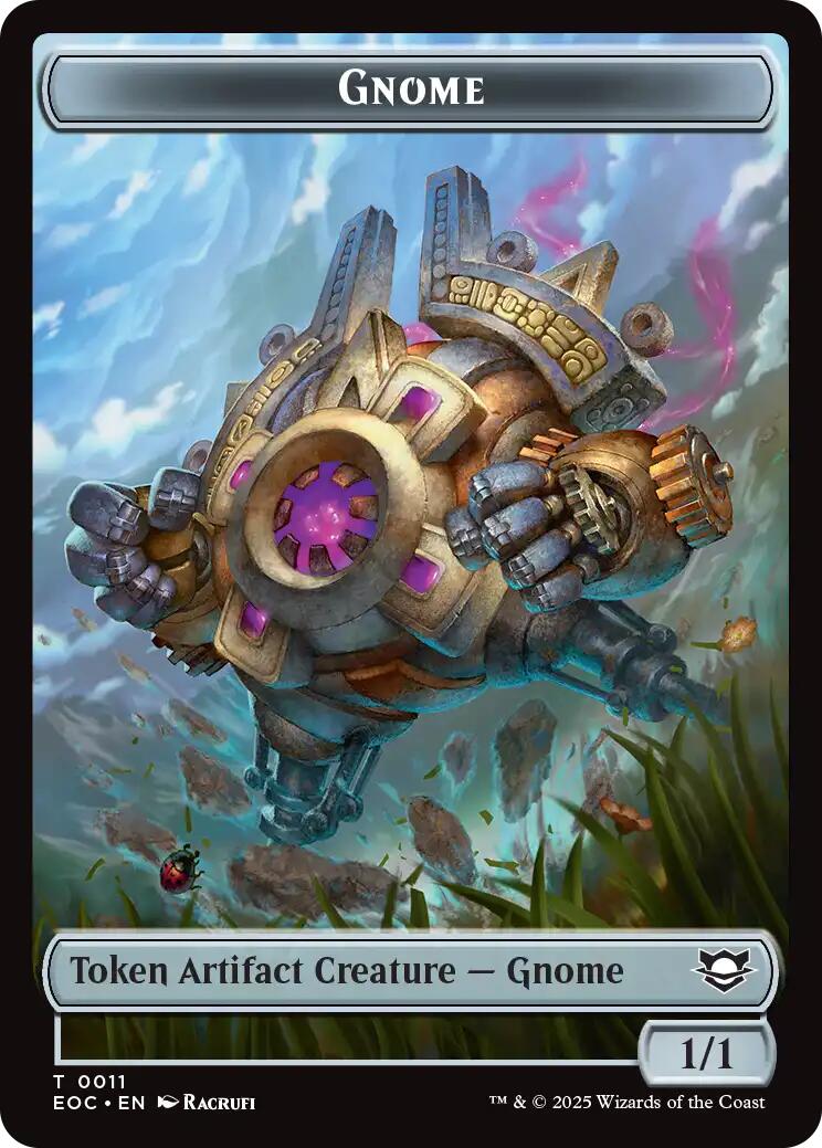 Gnome // Golem (0014) Double-Sided Token [Edge of Eternities Commander Tokens] | Game Grid - Logan