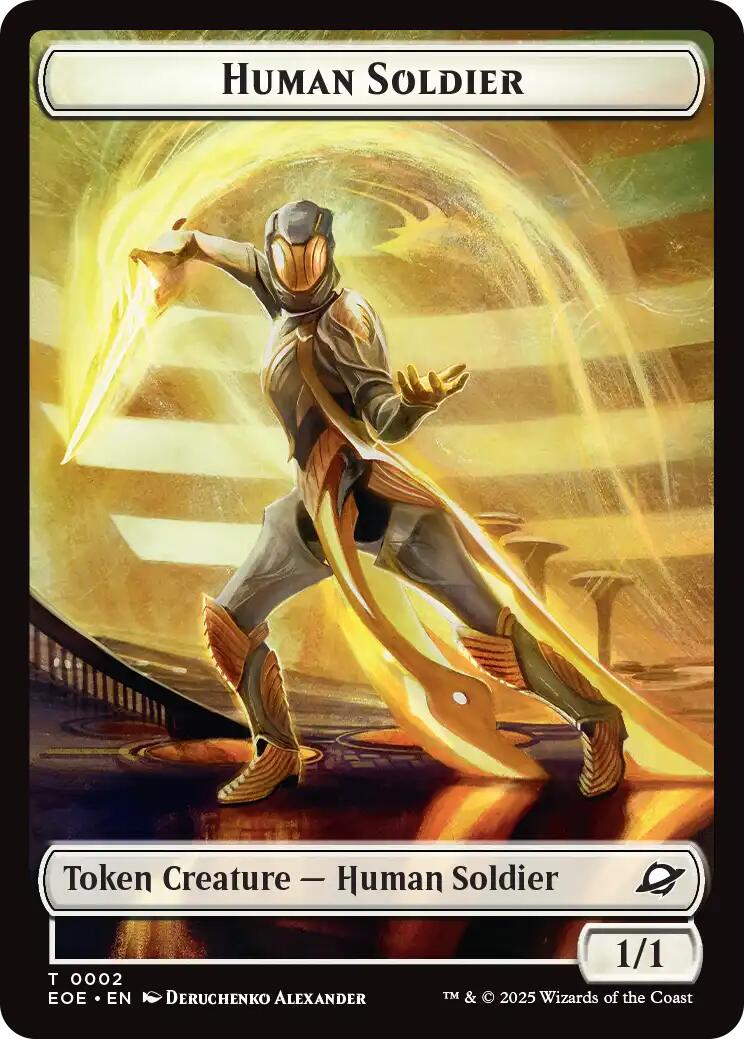 Human Soldier // Lander (0004) Doubled-Sided Token [Edge of Eternities Tokens] | Game Grid - Logan