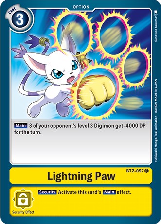 Lightning Paw [BT2-097] (Revision Pack 2021) [Release Special Booster Promos] | Game Grid - Logan