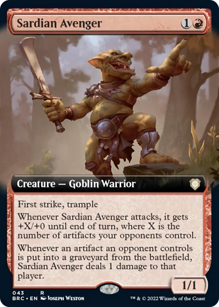 Sardian Avenger (Extended Art) [The Brothers' War Commander] | Game Grid - Logan