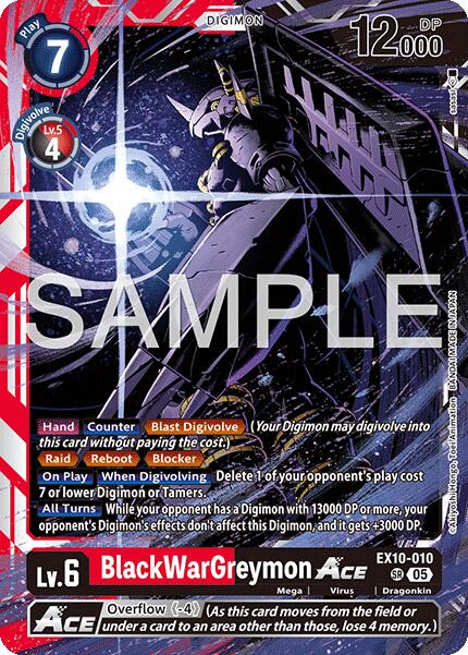 BlackWarGreymon ACE [EX10-010] [Sinister Order] | Game Grid - Logan