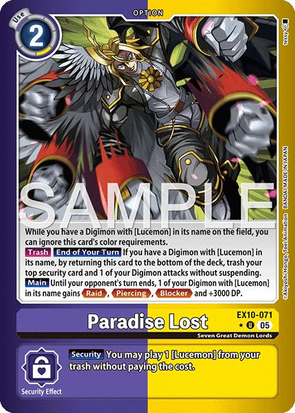 Paradise Lost [EX10-071] (Limited Foil) [Sinister Order] | Game Grid - Logan
