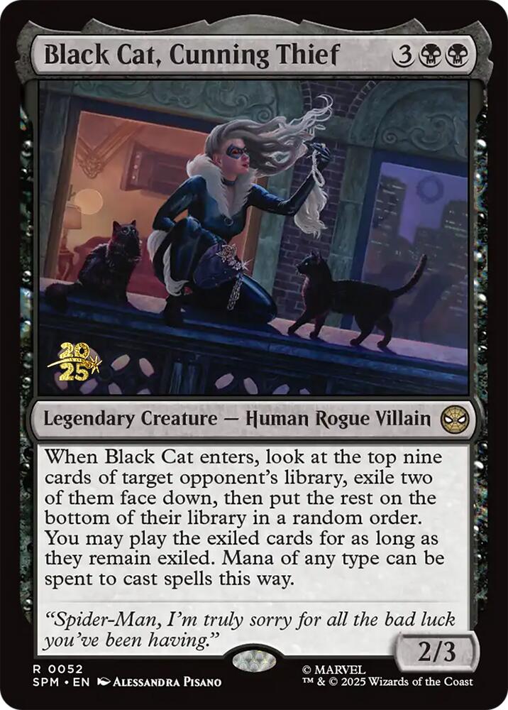 Black Cat, Cunning Thief [Marvel's Spider-Man Prerelease Promos] | Game Grid - Logan