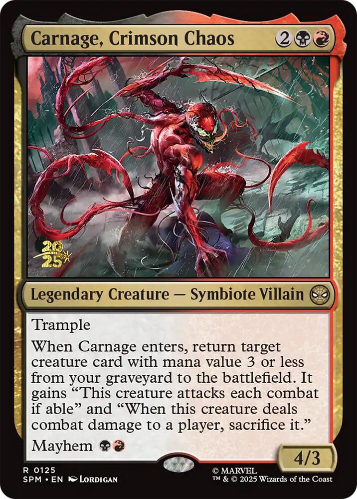 Carnage, Crimson Chaos [Marvel's Spider-Man Prerelease Promos] | Game Grid - Logan