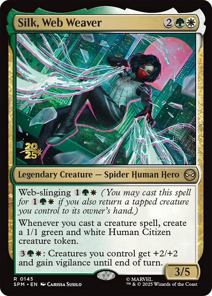 Silk, Web Weaver [Marvel's Spider-Man Prerelease Promos] | Game Grid - Logan