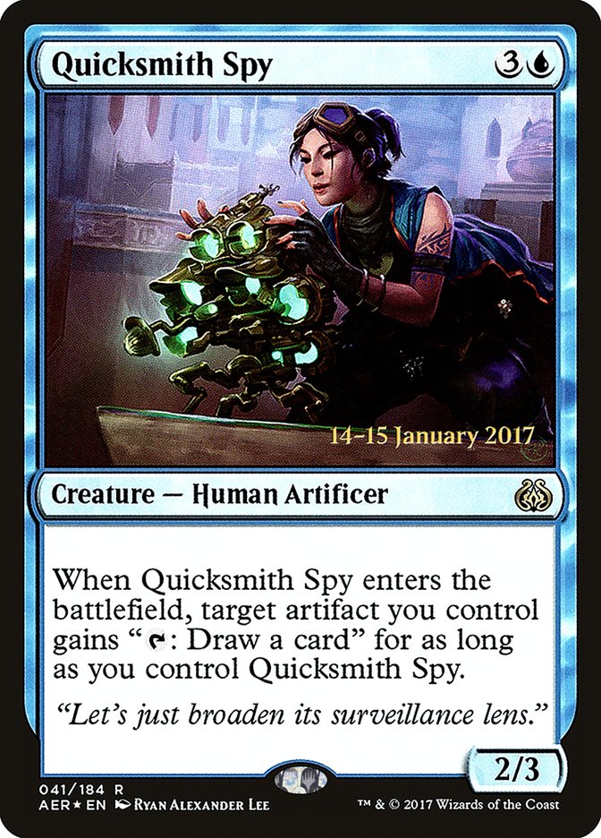 Quicksmith Spy [Aether Revolt Prerelease Promos] | Game Grid - Logan