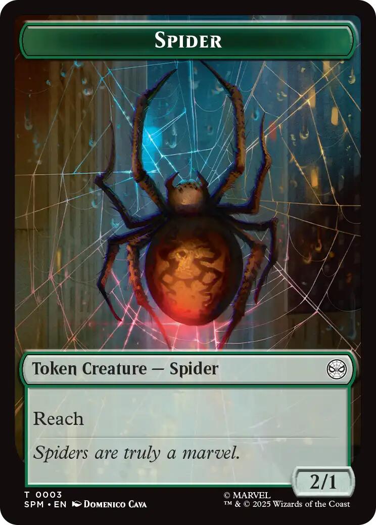 Spider // Treasure Double-Sided Token [Marvel's Spider-Man Tokens] | Game Grid - Logan