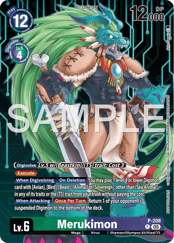 Merukimon [P-208] (Hacker's Slumber Box Promotion Pack) [Promotional Cards] | Game Grid - Logan