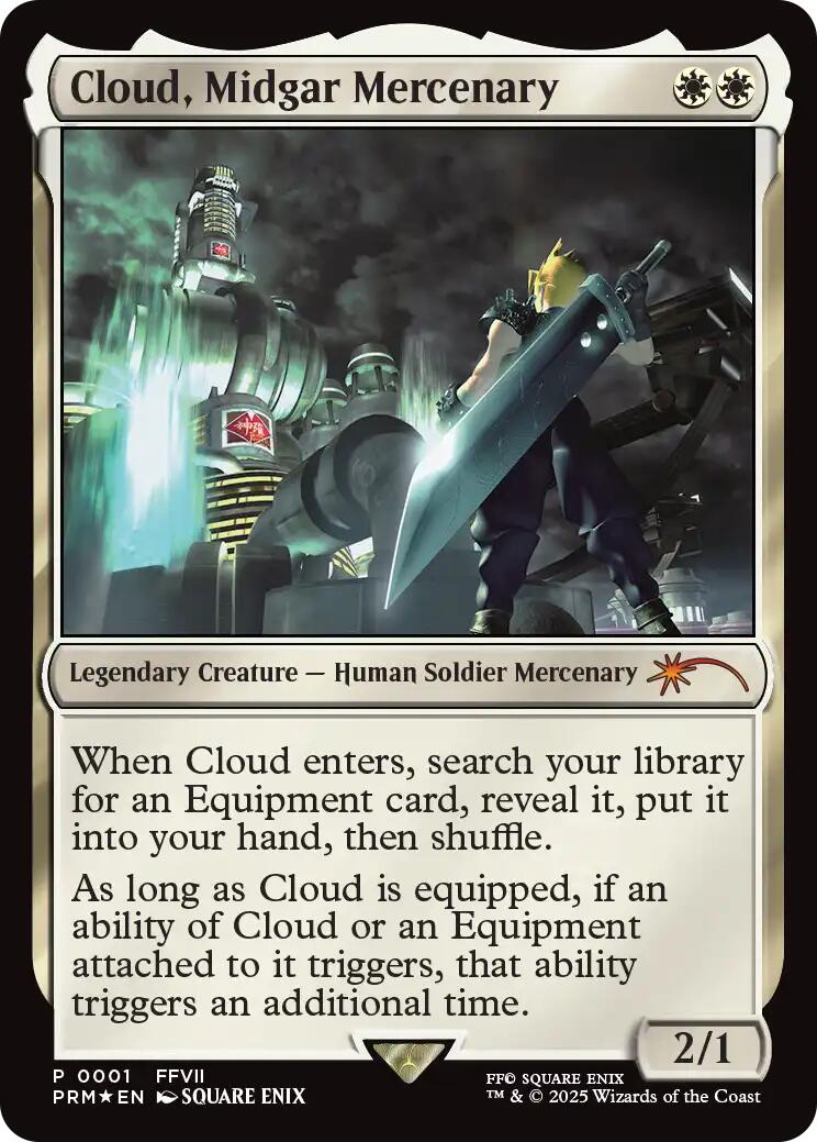 Cloud, Midgar Mercenary (Borderless) [Pro Tour Promos] | Game Grid - Logan