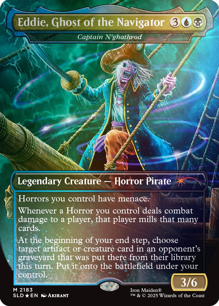 Eddie, Ghost of the Navigator - Captain N'ghathrod (Rainbow Foil) [Secret Lair Drop Series] | Game Grid - Logan