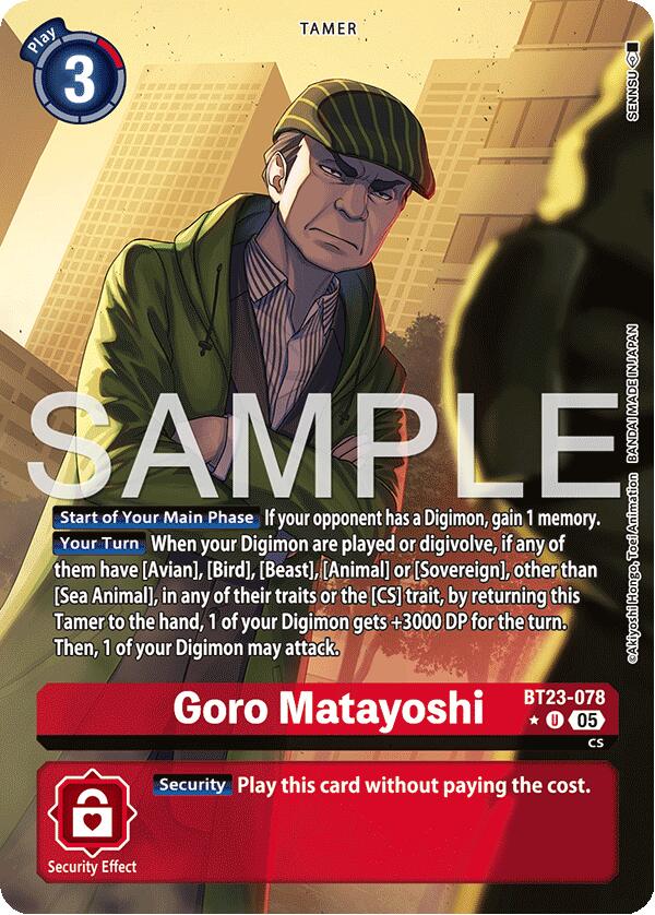 Goro Matayoshi [BT23-078] (Alternate Art) [Hackers' Slumber] | Game Grid - Logan