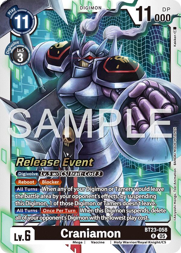 Craniamon [BT23-058] [Hackers' Slumber Release Event Cards] | Game Grid - Logan