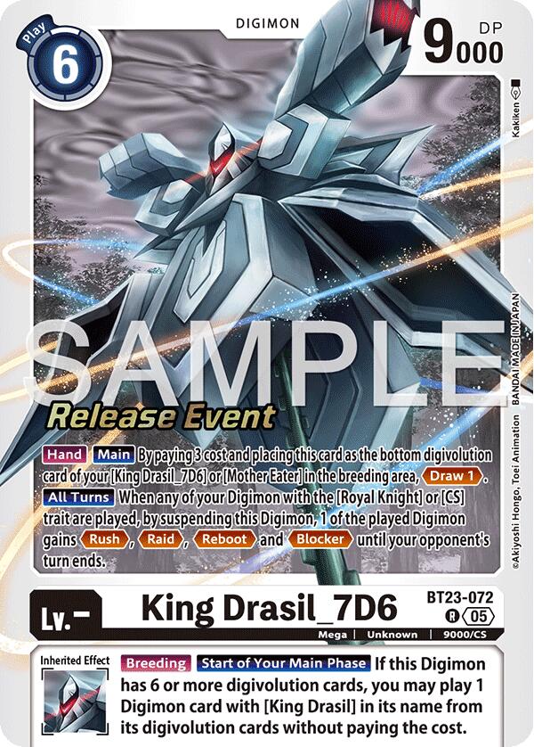 King Drasil_7D6 [BT23-072] [Hackers' Slumber Release Event Cards] | Game Grid - Logan