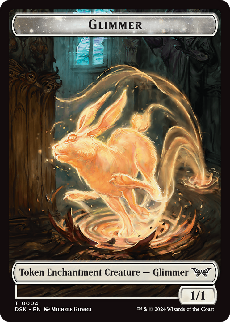 Angel // Glimmer Double-Sided Token [Duskmourn: House of Horror Commander Tokens] | Game Grid - Logan