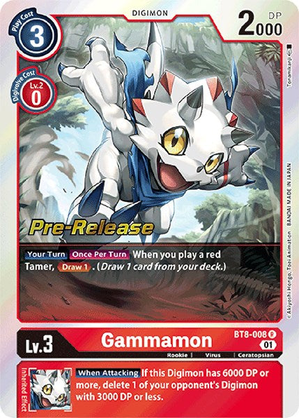 Gammamon [BT8-008] [New Awakening Pre-Release Cards] | Game Grid - Logan