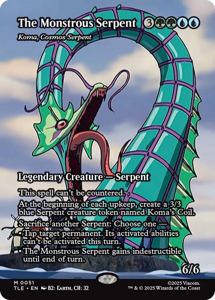 The Monstrous Serpent - Koma, Cosmos Serpent (Borderless) [Avatar: The Last Airbender: Eternal-Legal] | Game Grid - Logan