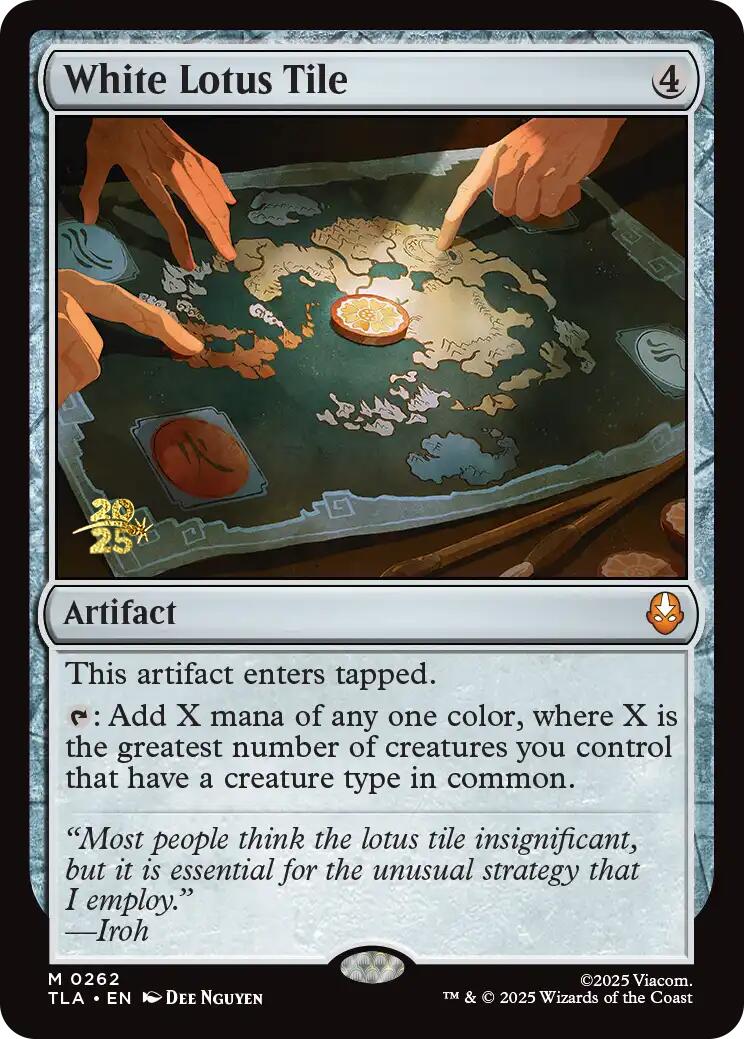 White Lotus Tile [Avatar: The Last Airbender Prerelease Cards] | Game Grid - Logan