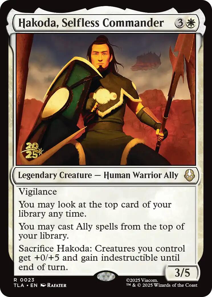 Hakoda, Selfless Commander [Avatar: The Last Airbender Prerelease Cards] | Game Grid - Logan