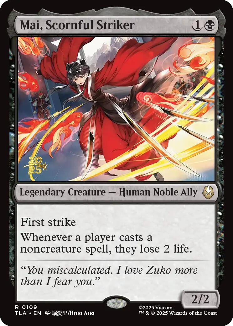 Mai, Scornful Striker [Avatar: The Last Airbender Prerelease Cards] | Game Grid - Logan