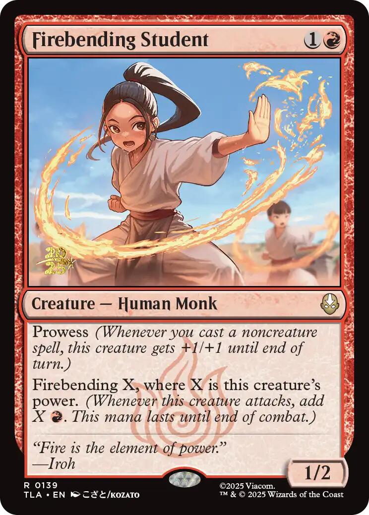 Firebending Student [Avatar: The Last Airbender Prerelease Cards] | Game Grid - Logan