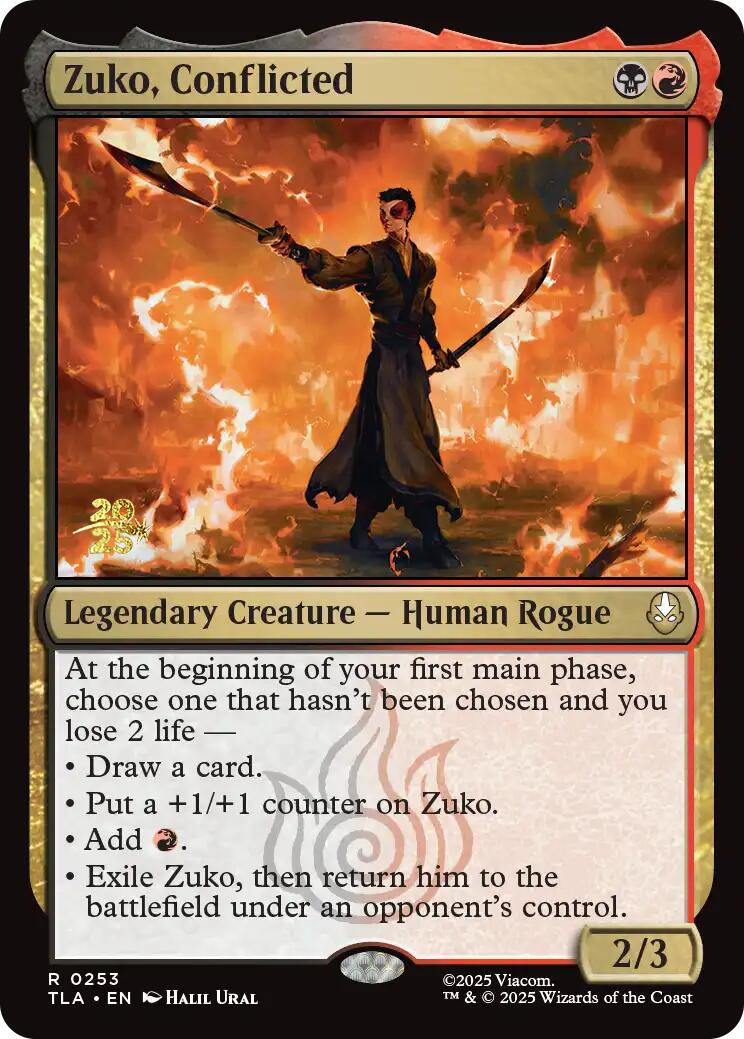 Zuko, Conflicted [Avatar: The Last Airbender Prerelease Cards] | Game Grid - Logan