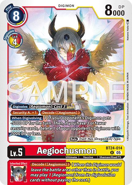 Aegiochusmon [BT24-014] [Time Stranger] | Game Grid - Logan