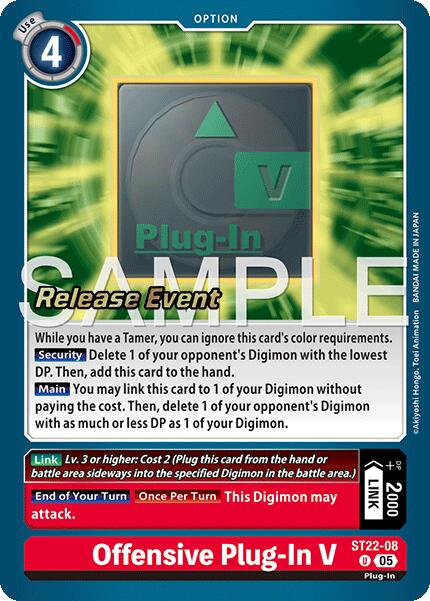 Offensive Plug-In V [ST22-08] [Starter Deck: Amethyst Mandala Advanced Deck Set Release Event Cards] | Game Grid - Logan