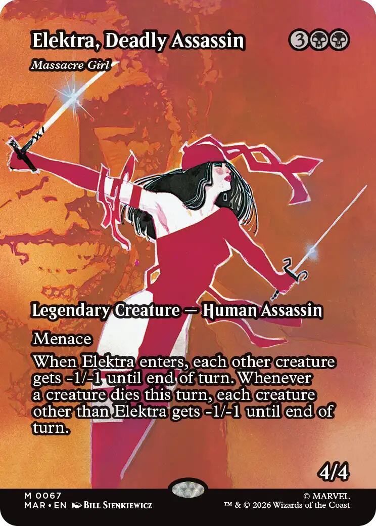 Elektra, Deadly Assassin - Massacre Girl (Borderless) [Marvel Universe: Eternal-Legal] | Game Grid - Logan