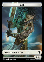 Rebel // Cat Double-Sided Token [Phyrexia: All Will Be One Tokens] | Game Grid - Logan