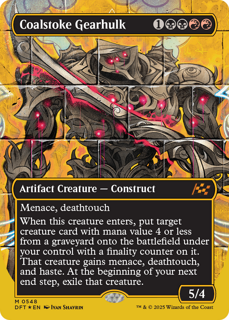 Coalstoke Gearhulk (Borderless) (First-Place Foil) [Aetherdrift] | Game Grid - Logan