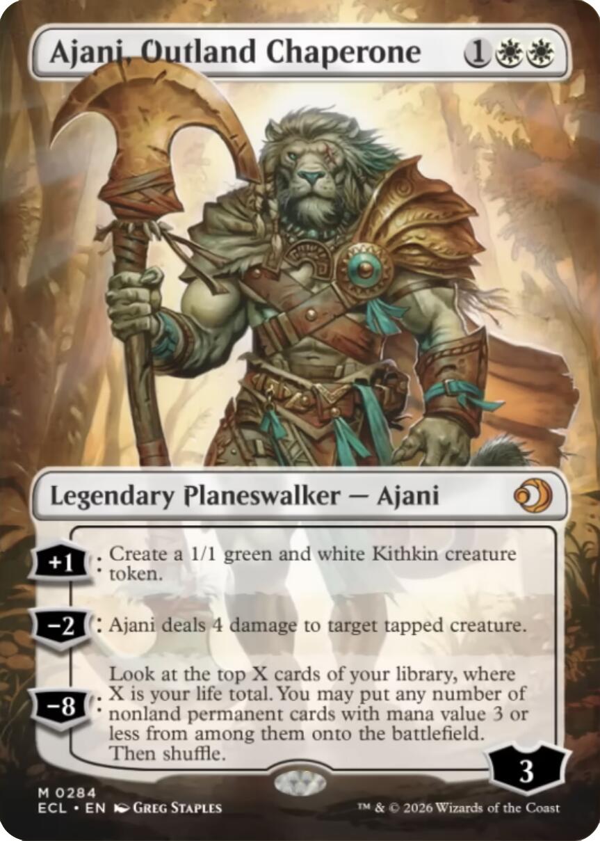 Ajani, Outland Chaperone (Borderless) [Lorwyn Eclipsed] | Game Grid - Logan