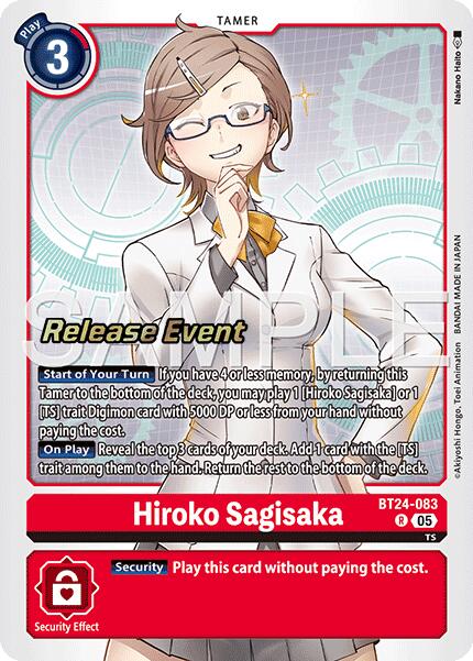 Hiroko Sagisaka [BT24-083] [Time Stranger Release Events Cards] | Game Grid - Logan