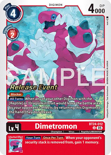 Dimetromon [BT24-012] [Time Stranger Release Events Cards] | Game Grid - Logan