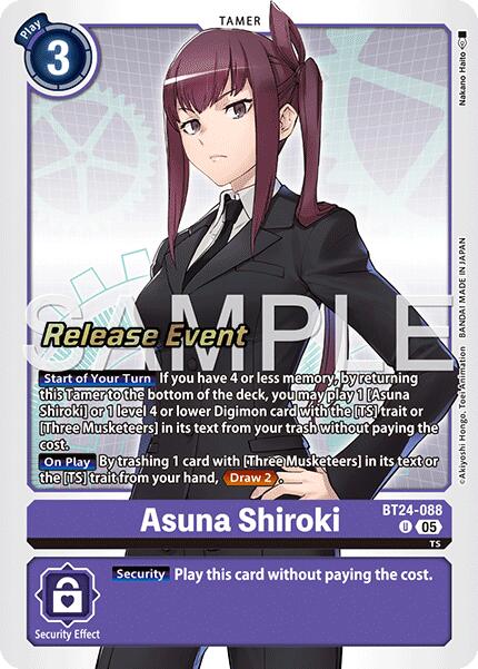 Asuna Shiroki [BT24-088] [Time Stranger Release Events Cards] | Game Grid - Logan