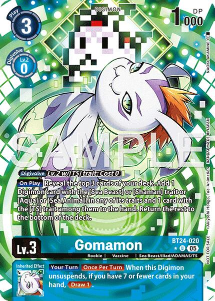 Gomamon [BT24-020] (Box Topper) [Time Stranger] | Game Grid - Logan