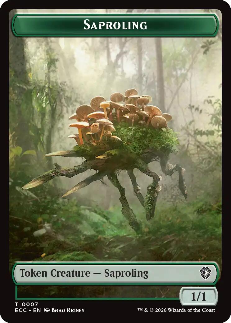 Saproling // The Monarch Double-Sided Token [Lorwyn Eclipsed Tokens] | Game Grid - Logan