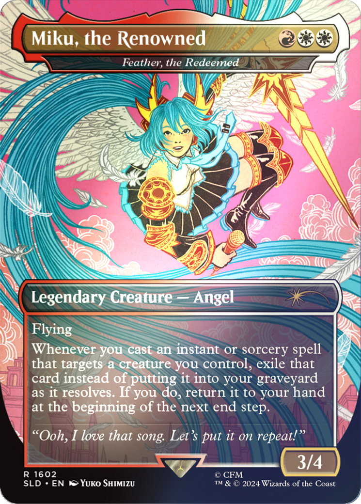 Miku, the Renowned - Feather, the Redeemed (Rainbow Foil) [Secret Lair Drop Series] | Game Grid - Logan
